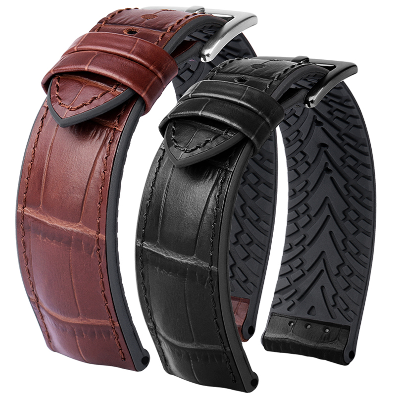 Luxury Watch Jaeger Lecoultre - Bracelet de montre en cuir véritable,