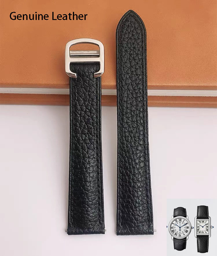 Luxury Watch Cartier - Bracelet de montre en cuir véritable