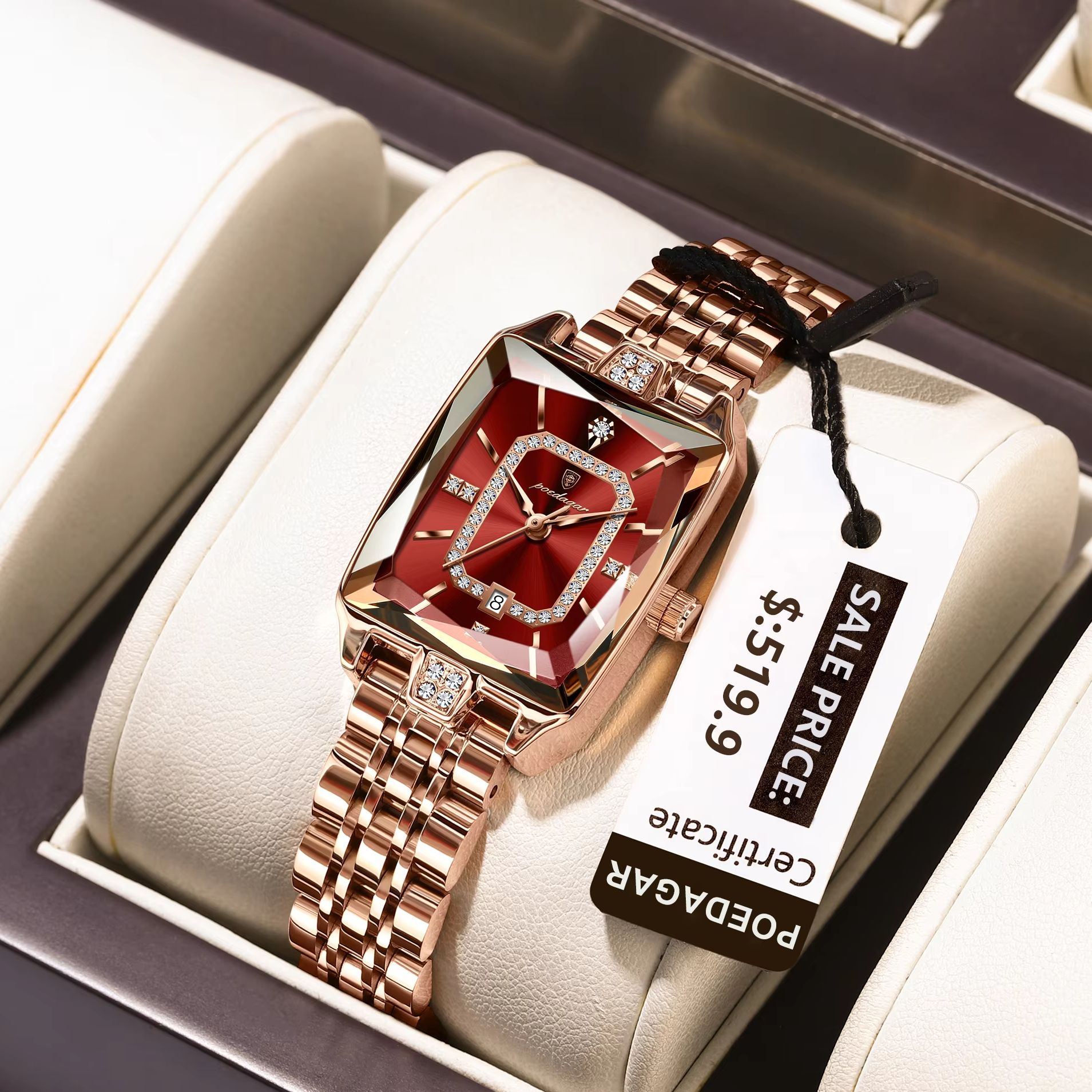 Luxury Watch Deals - POEDAGAR mode élégante femmes montre-bracelet étanche
