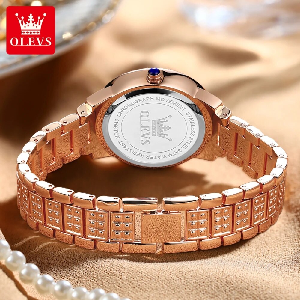 OLEVS 9943 luxe tout diamant m - Luxury Watch Deals avis et prix