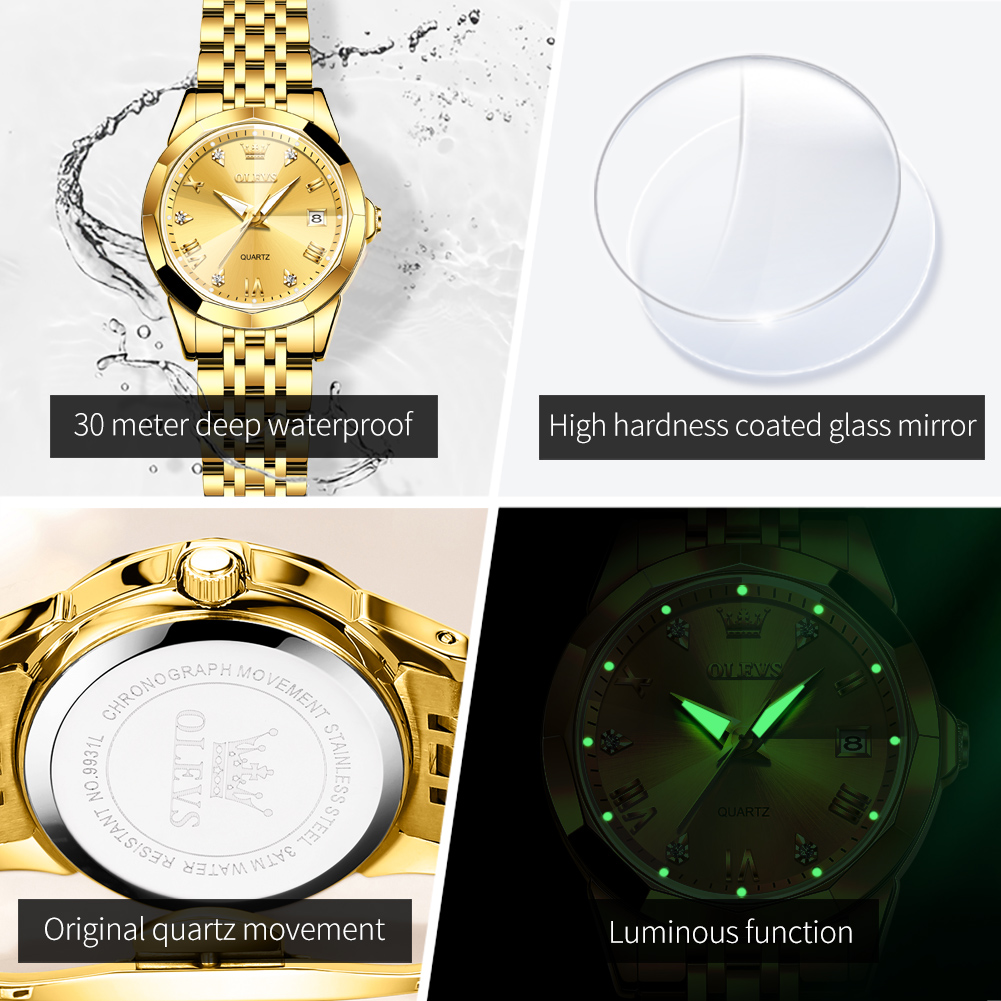 OLEVS mode montre dorée pour f - Luxury Watch Deals avis et prix